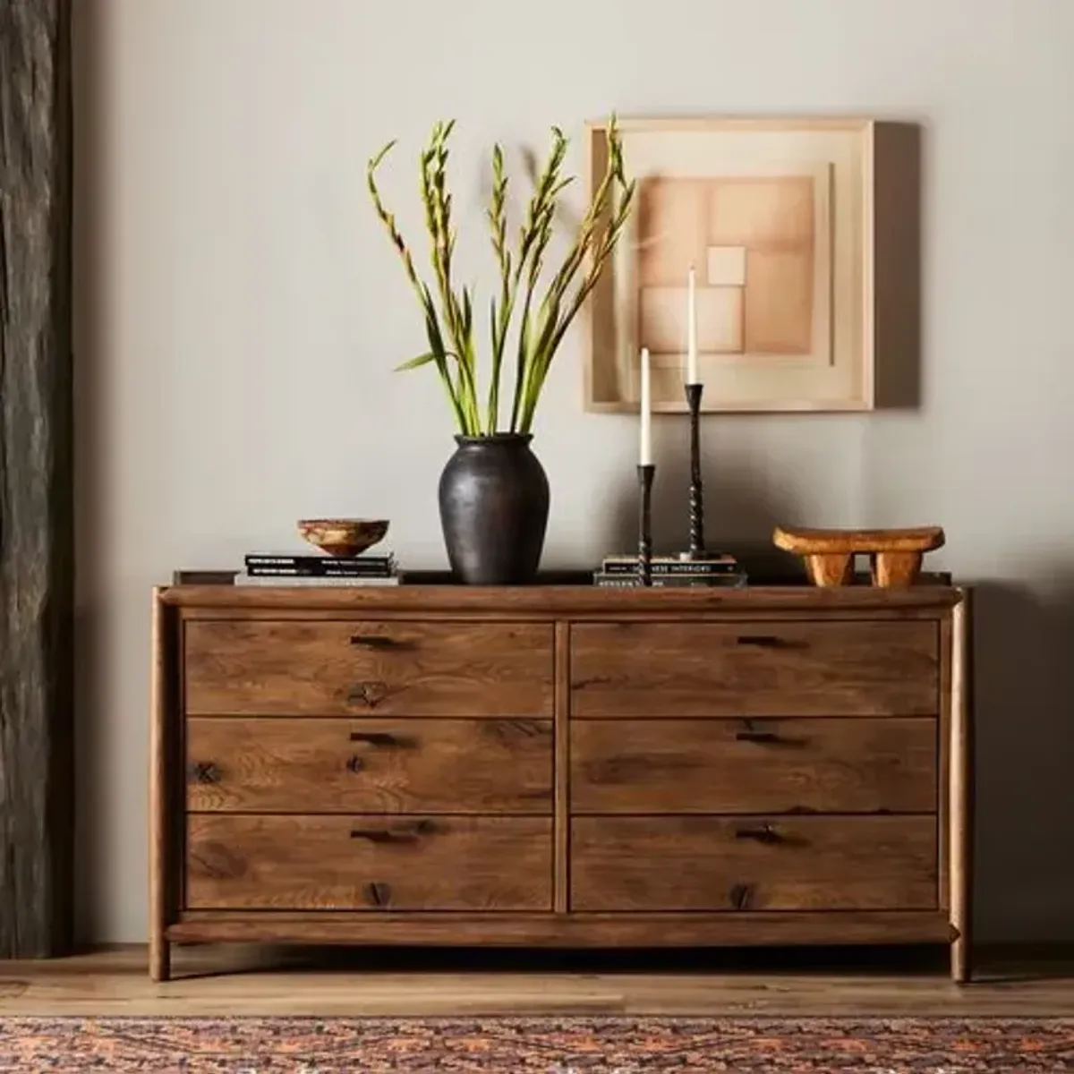 Riverton 6-Dresser - Weathered Oak - Brown