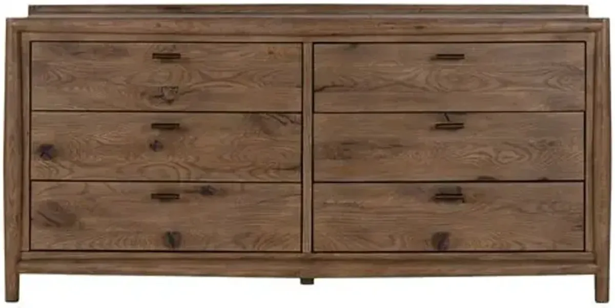 Riverton 6-Dresser - Weathered Oak - Brown