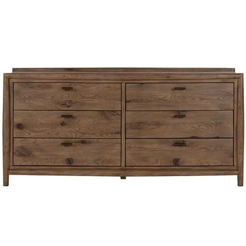 Riverton 6-Dresser - Weathered Oak - Brown