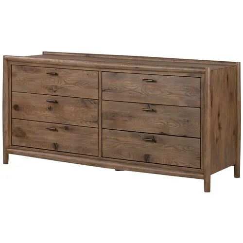 Riverton 6-Dresser - Weathered Oak - Brown