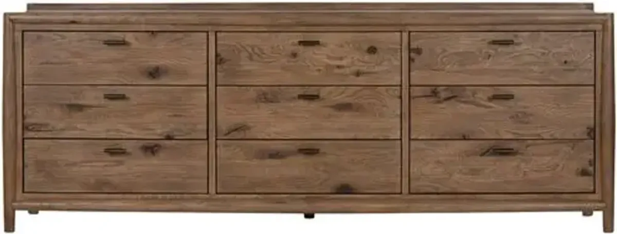 Riverton 9-Dresser - Weathered Oak - Brown