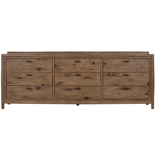 Riverton 9-Dresser - Weathered Oak - Brown