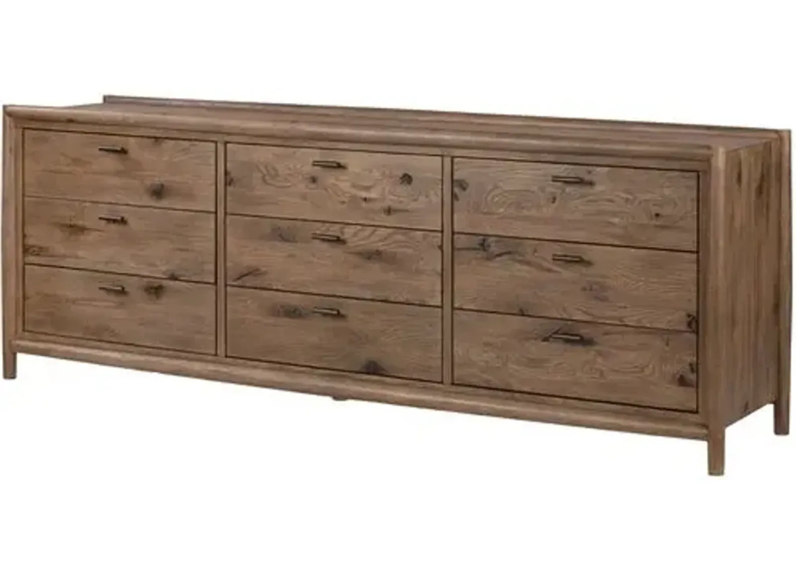 Riverton 9-Dresser - Weathered Oak - Brown