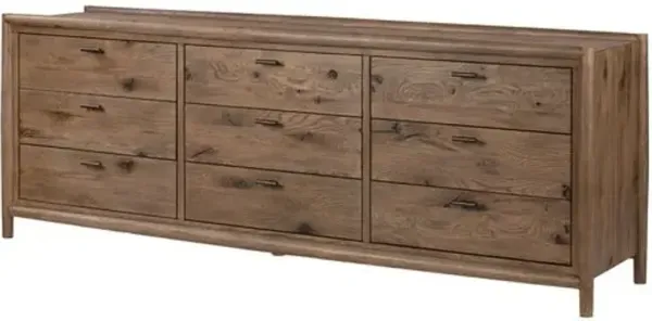 Riverton 9-Dresser - Weathered Oak - Brown
