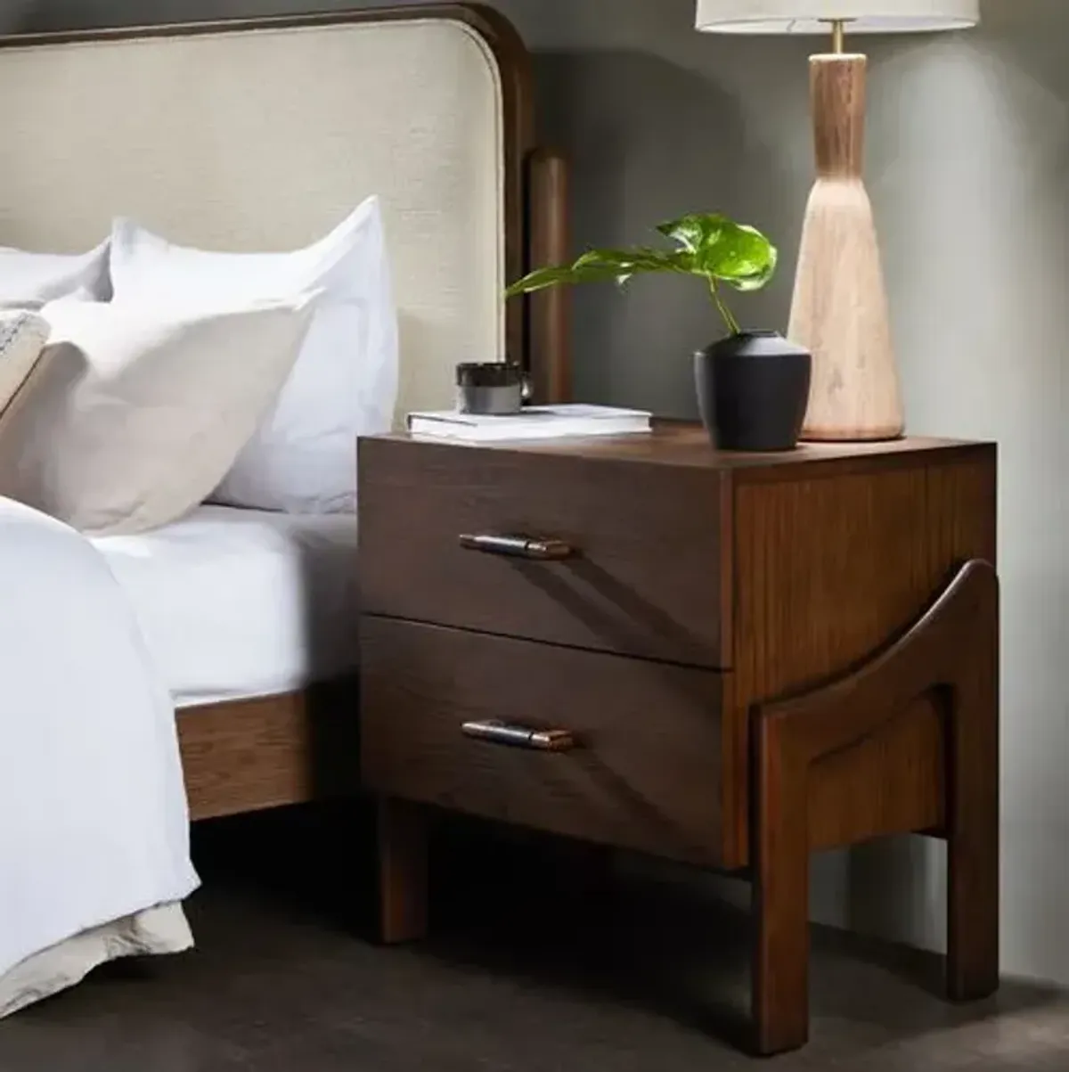 Ocanto Nightstand - Terra Brown