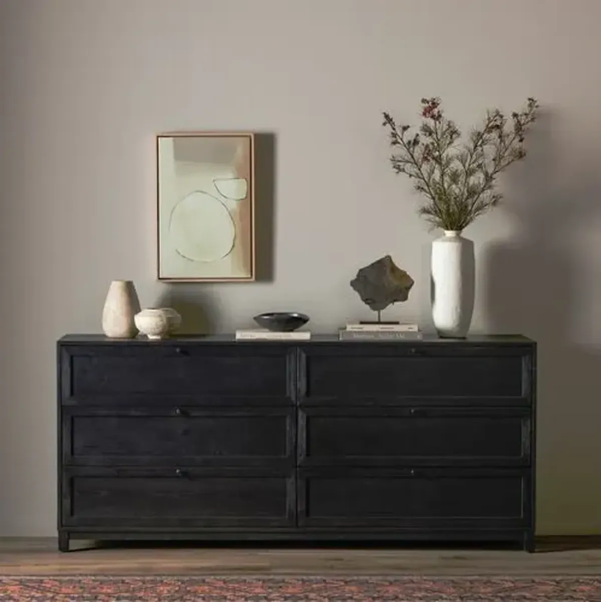 Montclair 6-Drawer Dresser - Drifted Matte Black