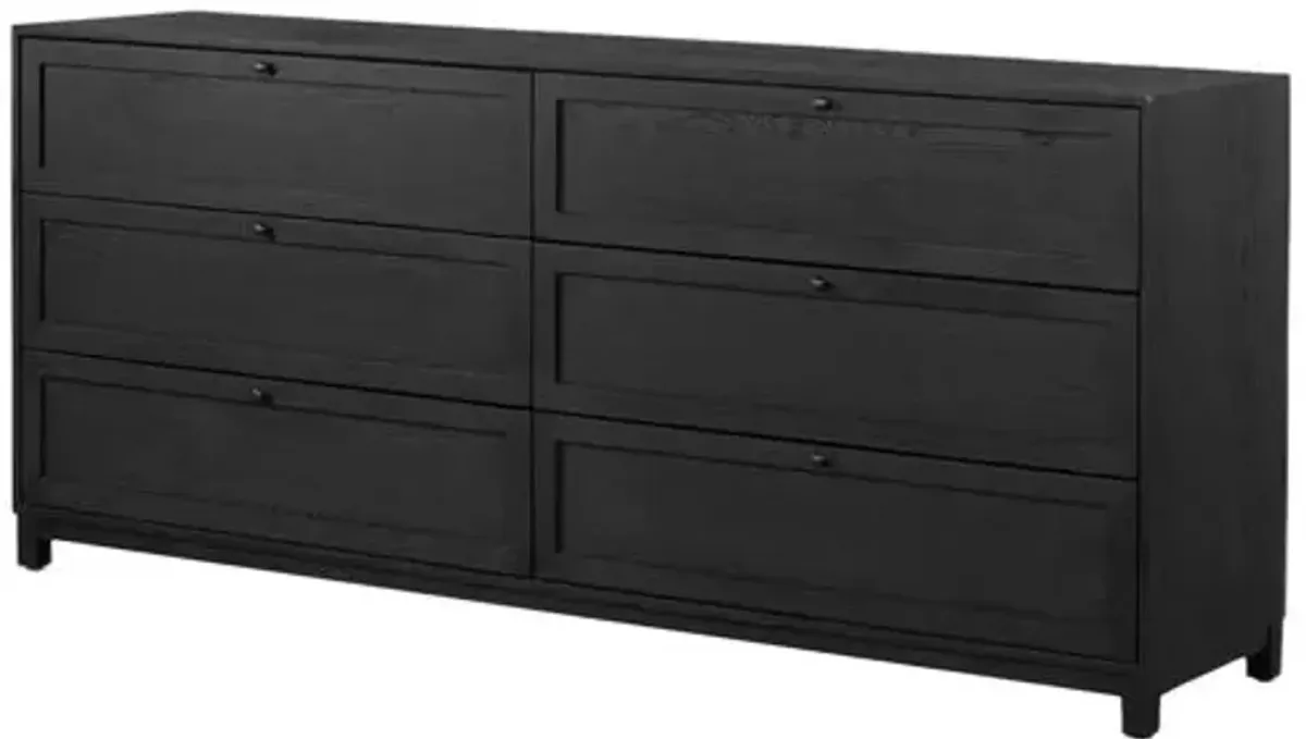 Montclair 6-Drawer Dresser - Drifted Matte Black