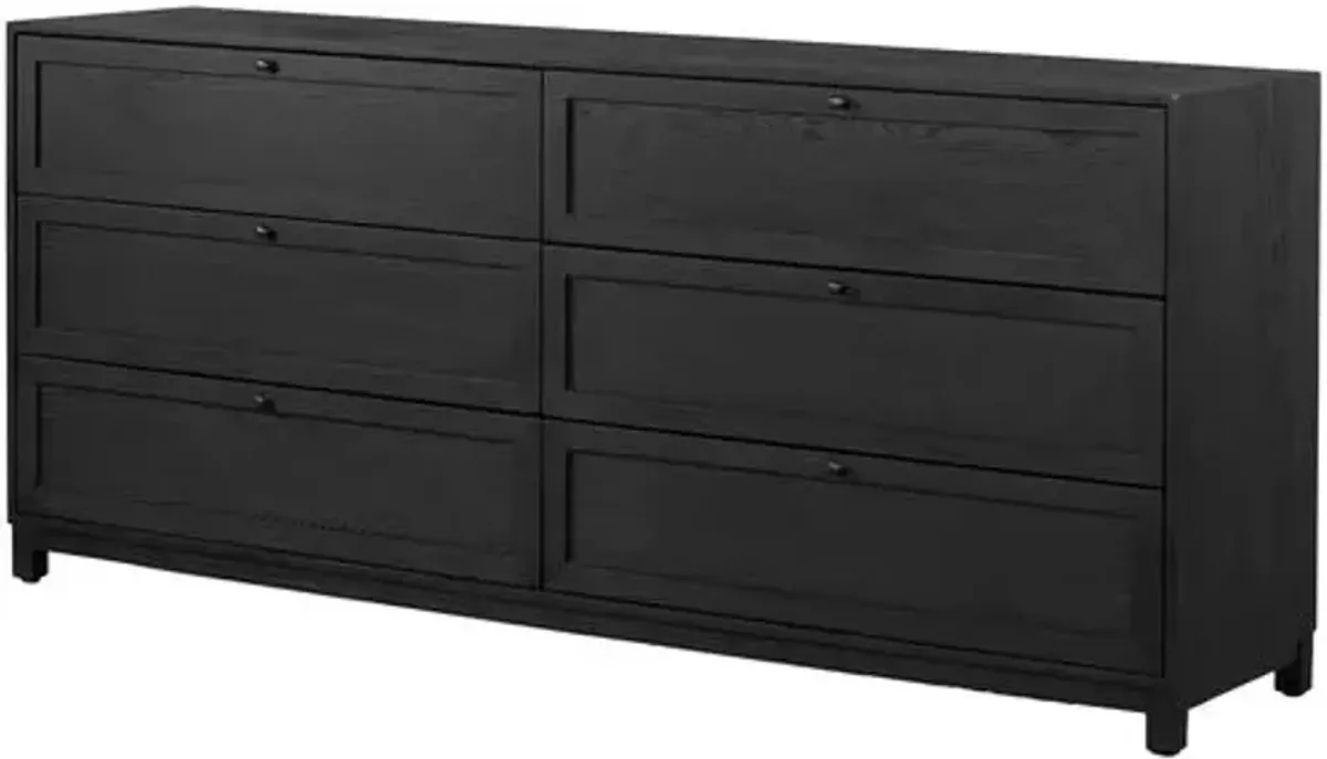 Montclair 6-Drawer Dresser - Drifted Matte Black