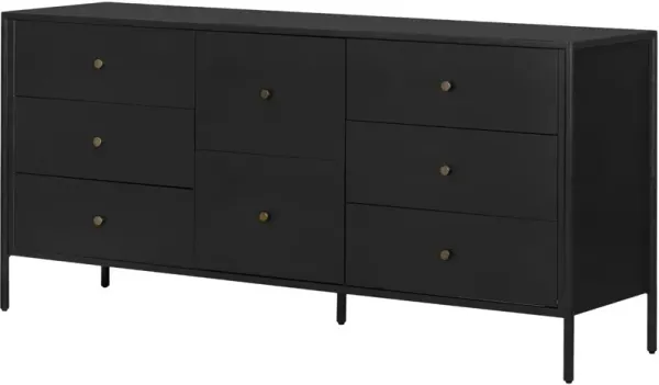 Bayon 8-Drawer Nightstand, Weathered Black