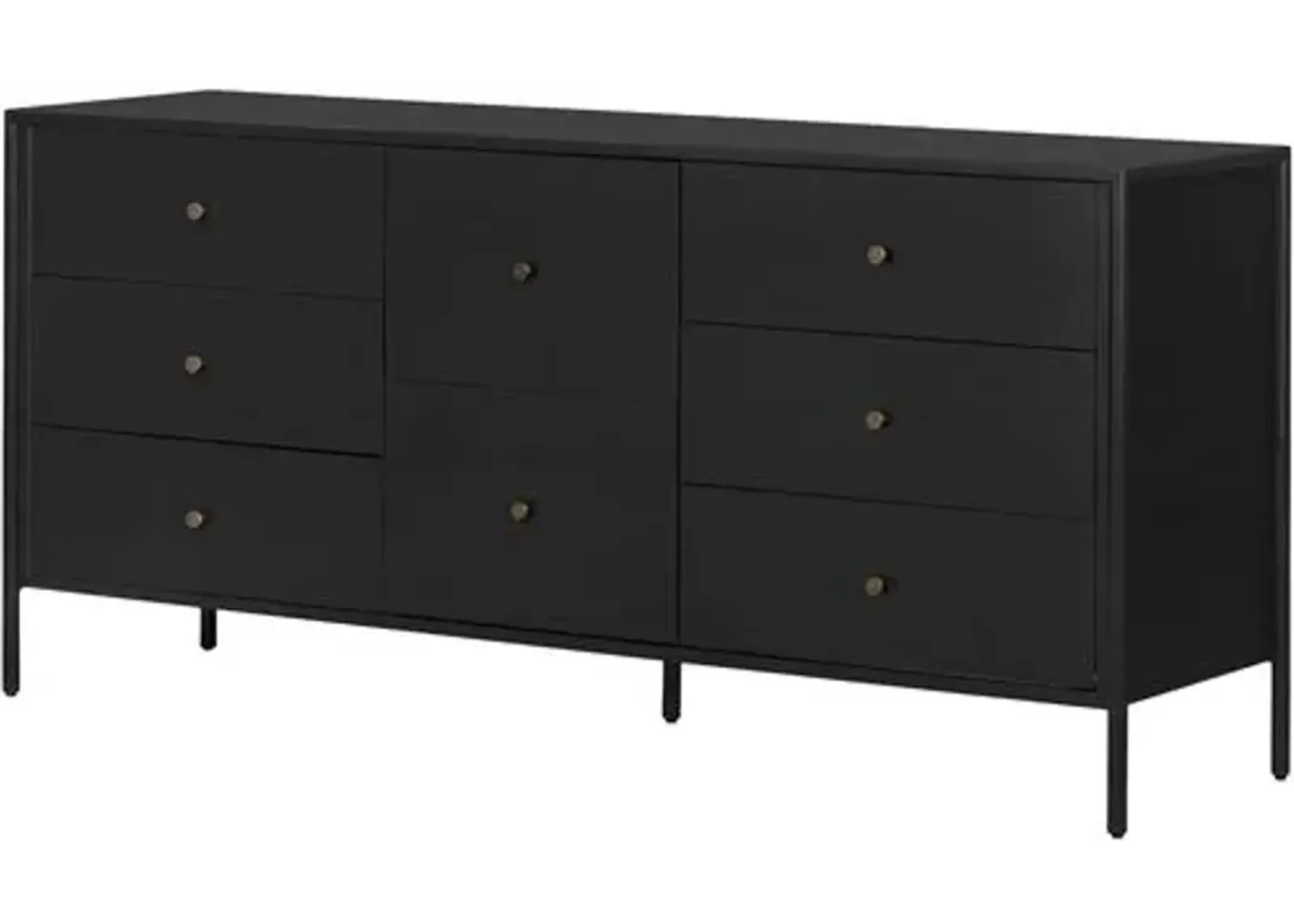 Bayon 8-Drawer Nightstand - Weathered Black