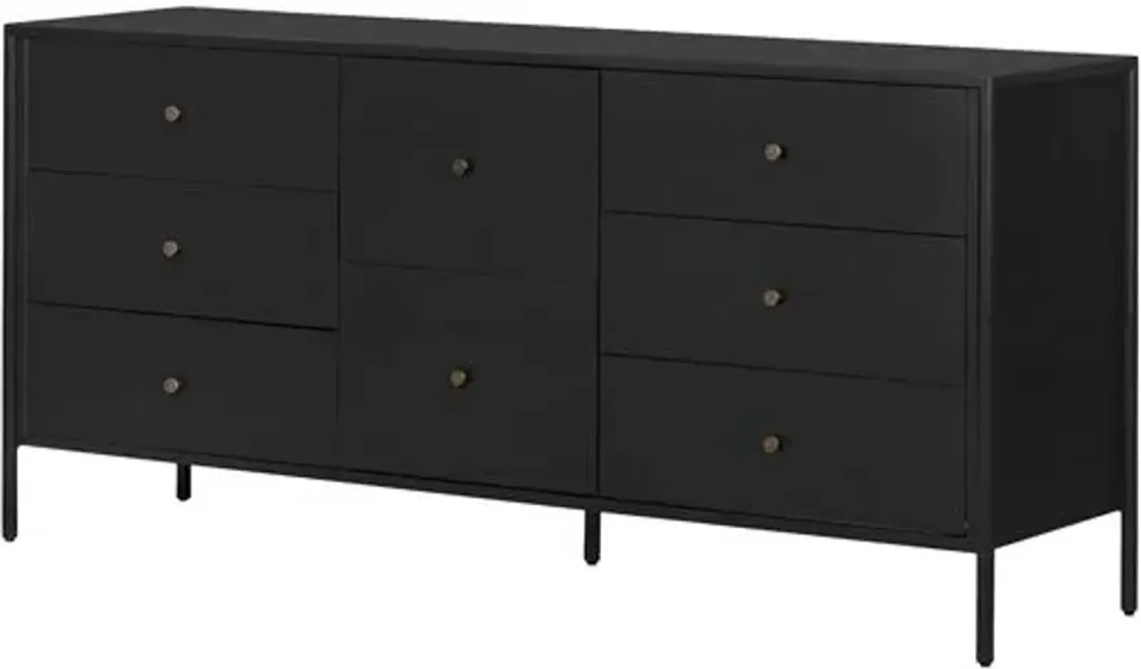 Bayon 8-Drawer Nightstand - Weathered Black