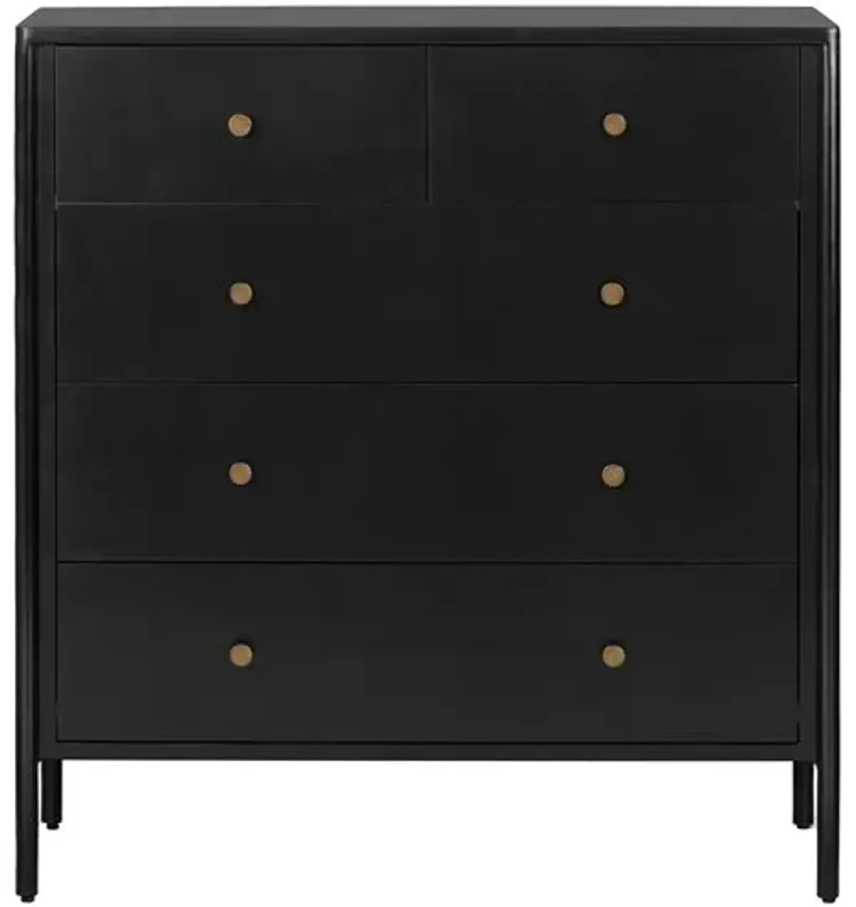 Bayon 5-Drawer Nightstand - Weathered Black