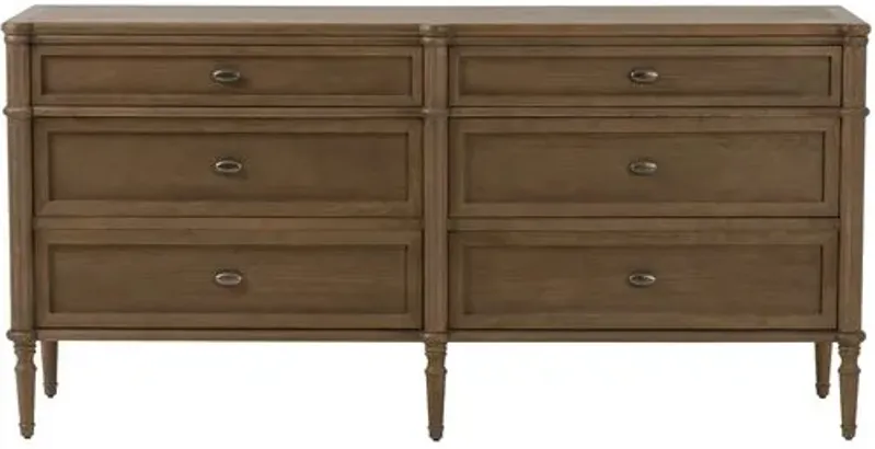 Tonia 6-Drawer Dresser - Brown