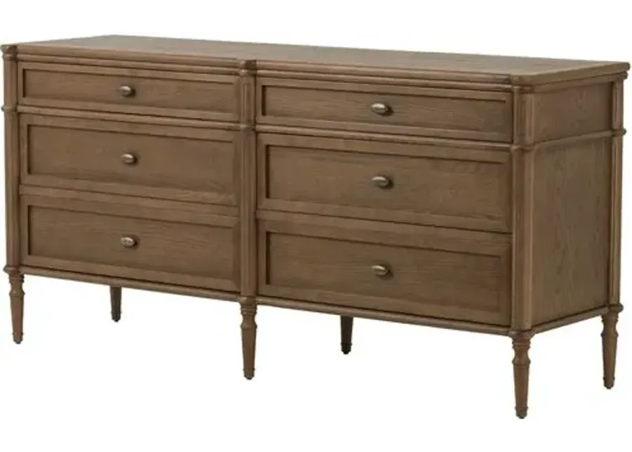 Tonia 6-Drawer Dresser - Brown