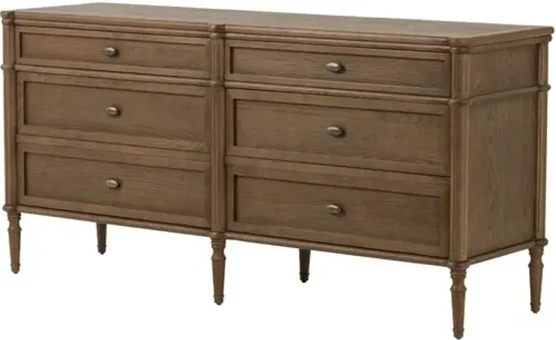 Tonia 6-Drawer Dresser - Brown