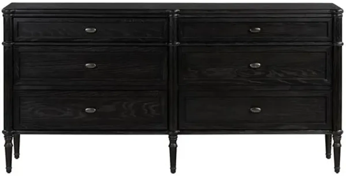 Tonia 6-Drawer Dresser - Black