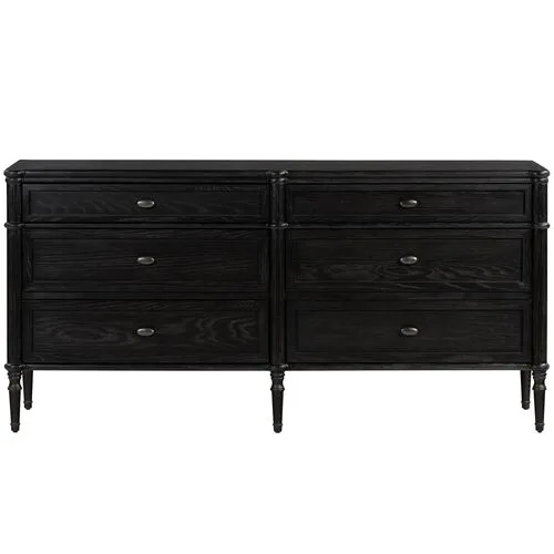 Tonia 6-Drawer Dresser - Black