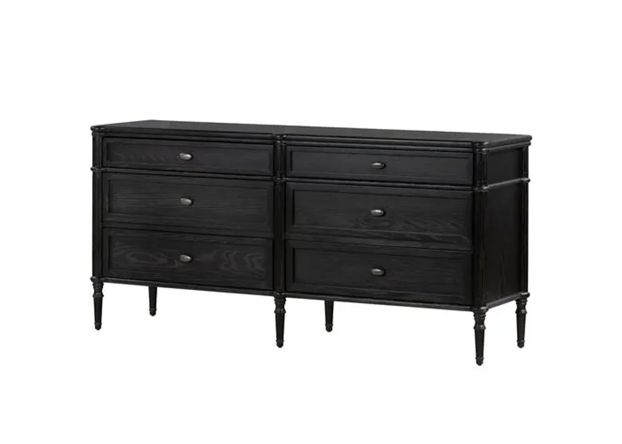 Tonia 6-Drawer Dresser - Black