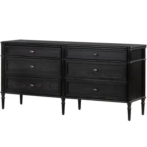 Tonia 6-Drawer Dresser - Black