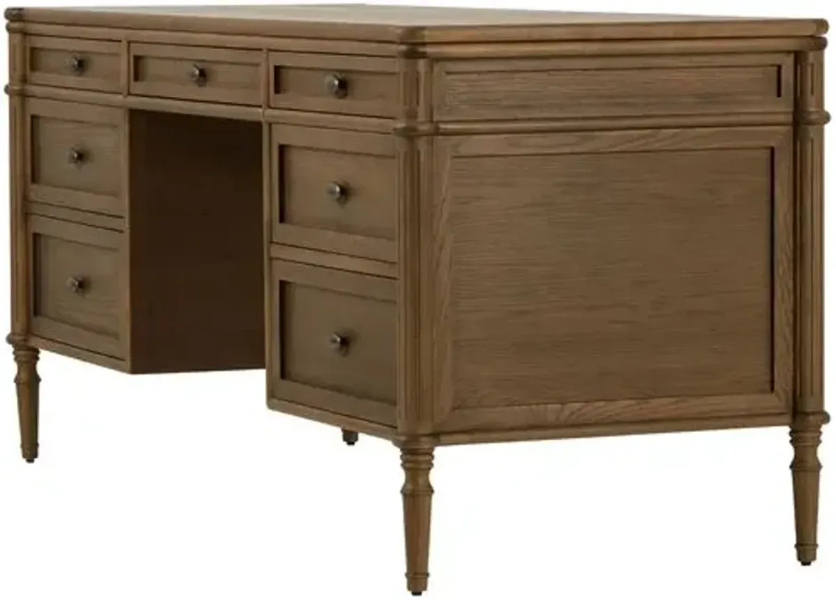 Tonia Executive Desk - Brown