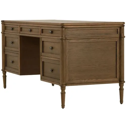 Tonia Executive Desk - Brown