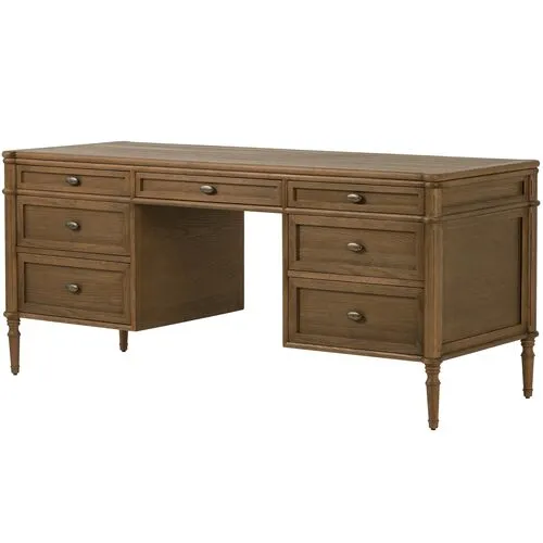 Tonia Executive Desk - Brown