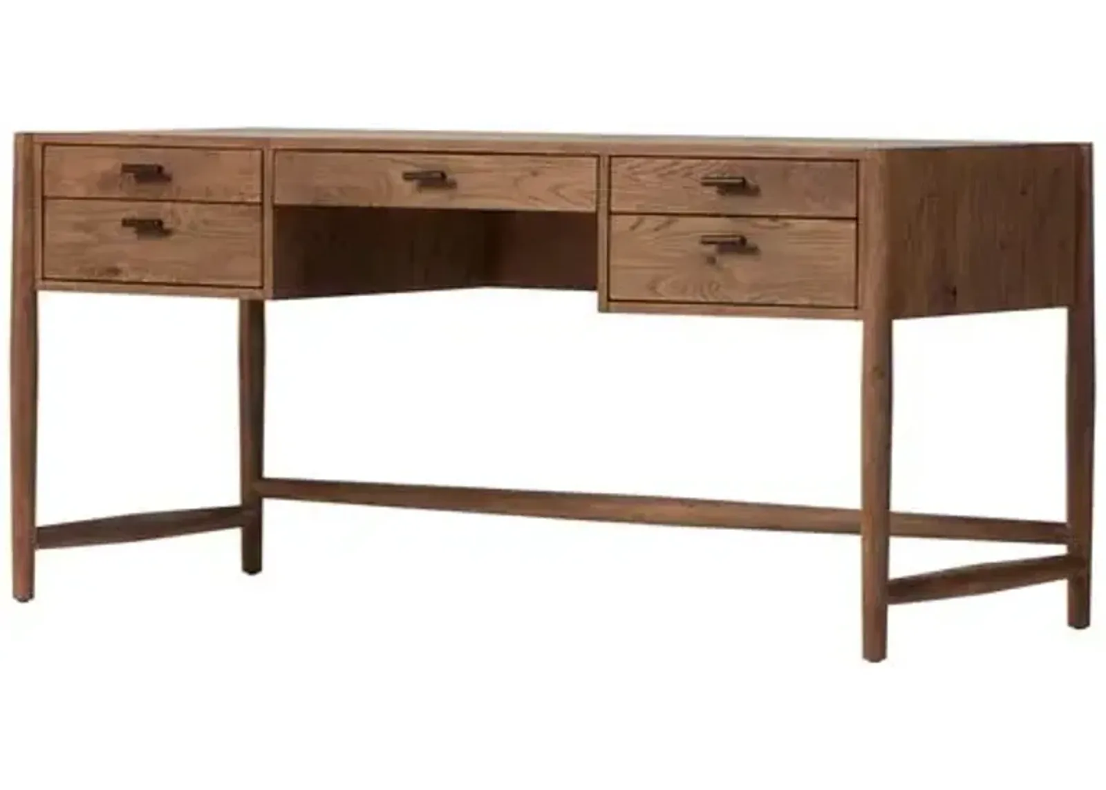 Riverton Desk - Weathered Oak - Brown