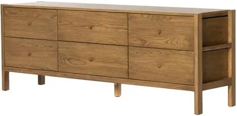 Beacon Media Console - Tawny Oak - Brown