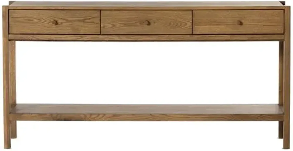 Beacon Console Table - Tawny Oak - Brown