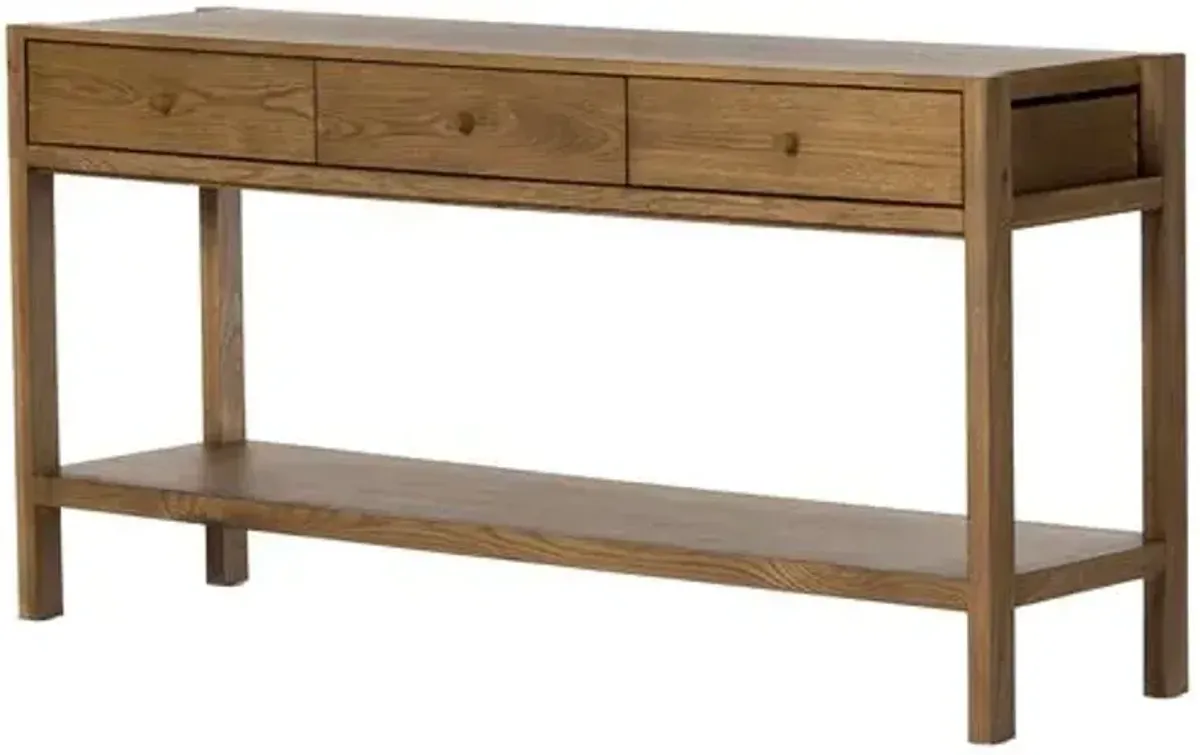 Beacon Console Table - Tawny Oak - Brown