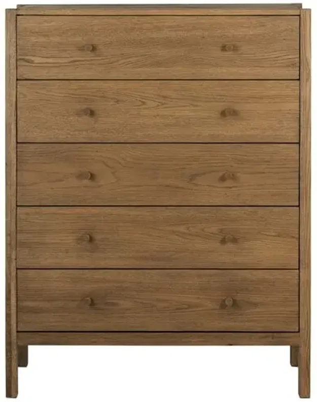 Beacon 5-Drawer Dresser - Tawny Oak - Brown