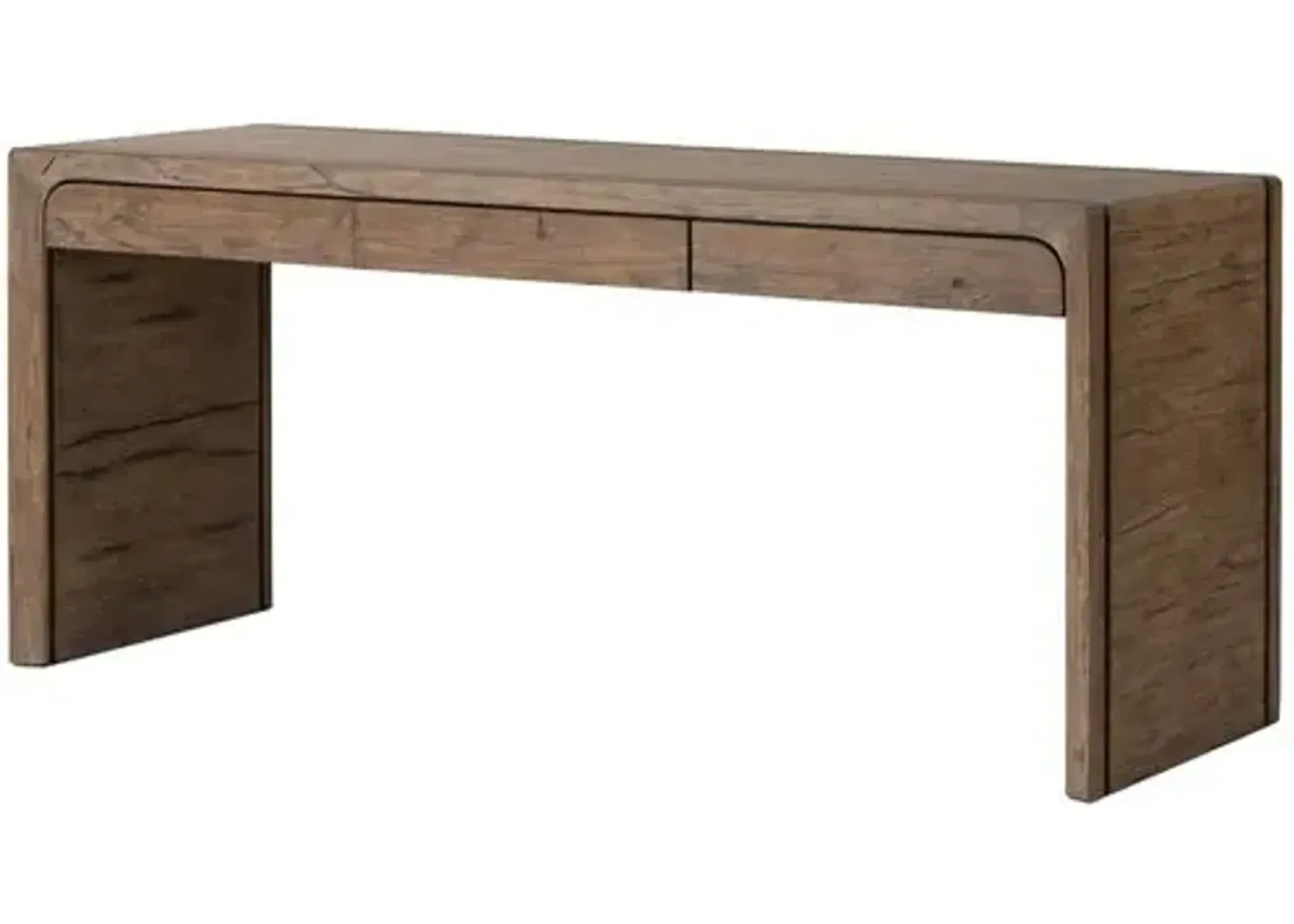 Harietta Reclaimed Oak Desk - Rustic Grey - Gray