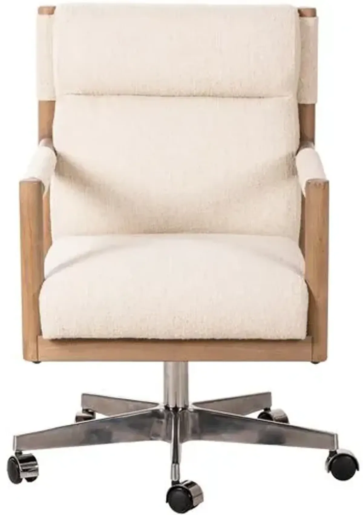 Geneva Desk Chair - Natural/Oatmeal Performance - Ivory