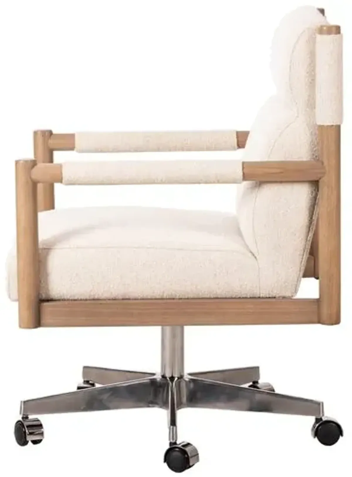 Geneva Desk Chair - Natural/Oatmeal Performance - Ivory