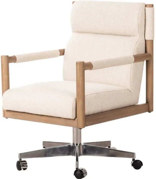 Geneva Desk Chair, Natural/Oatmeal Performance