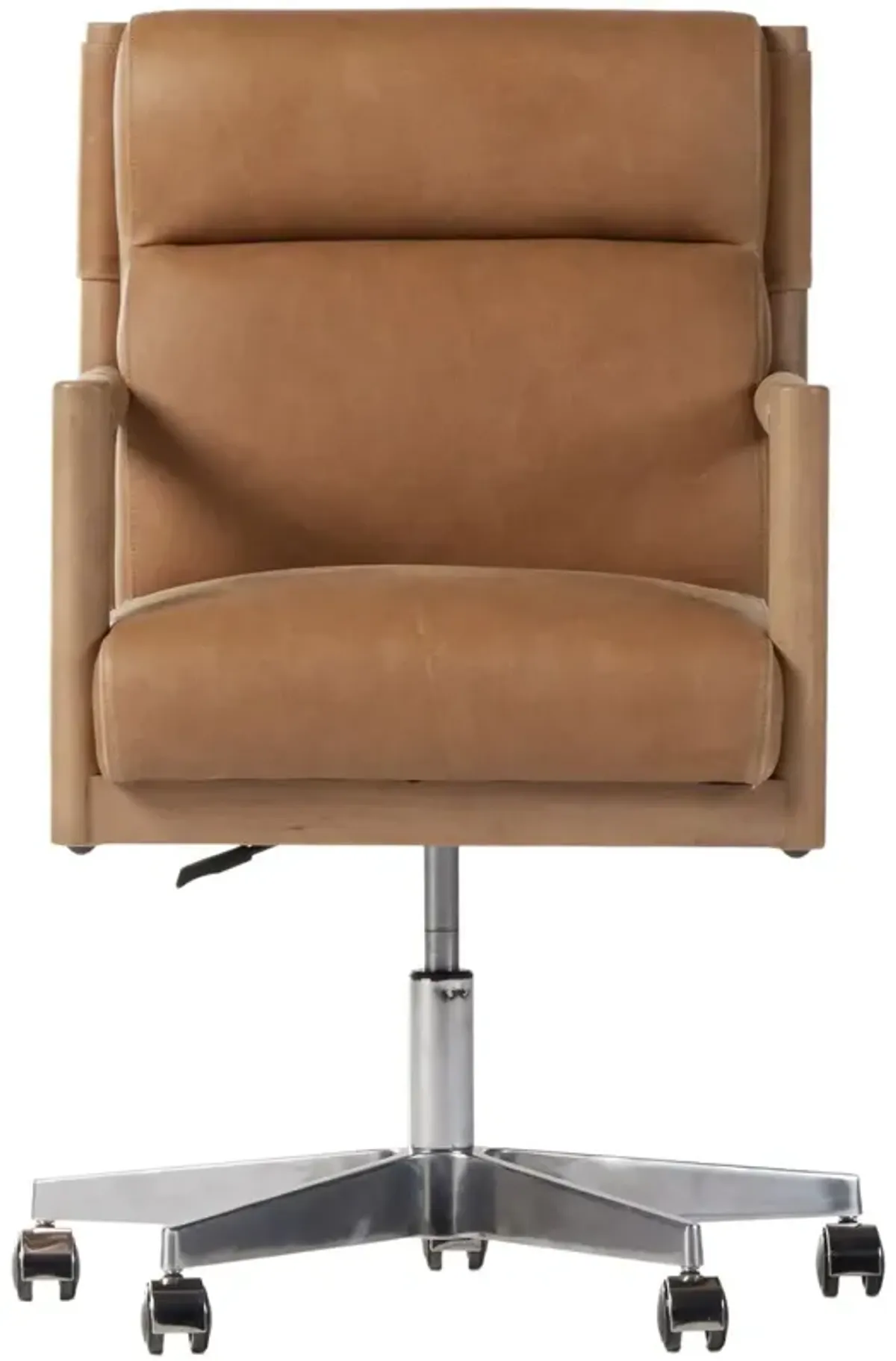 Geneva Desk Chair - Natural/Palermo Leather - Brown