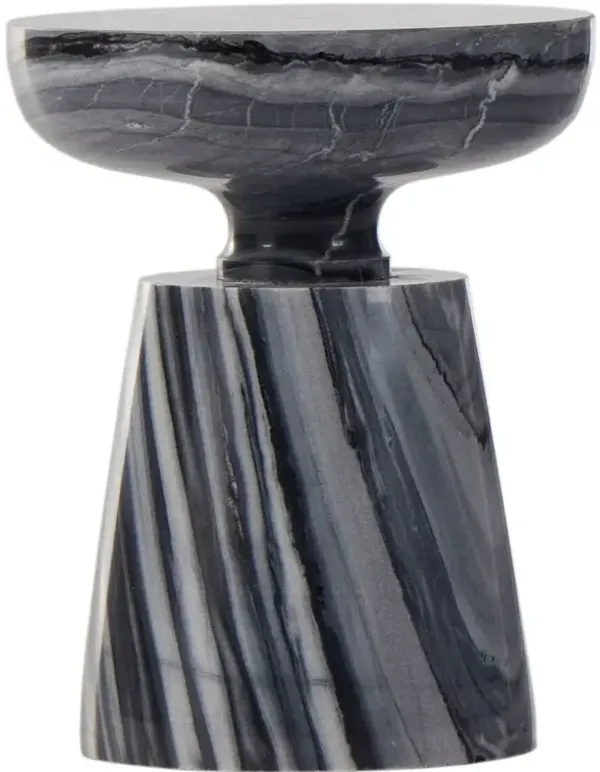 Lisbon Marble End Table, Ebony