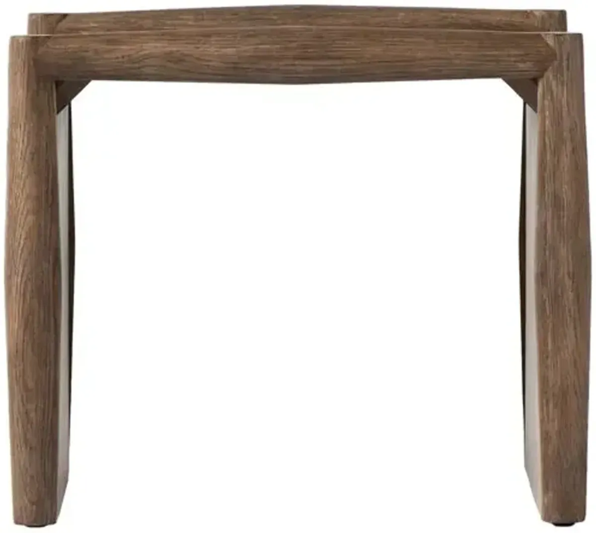 Verona End Table - Weathered Oak - Brown