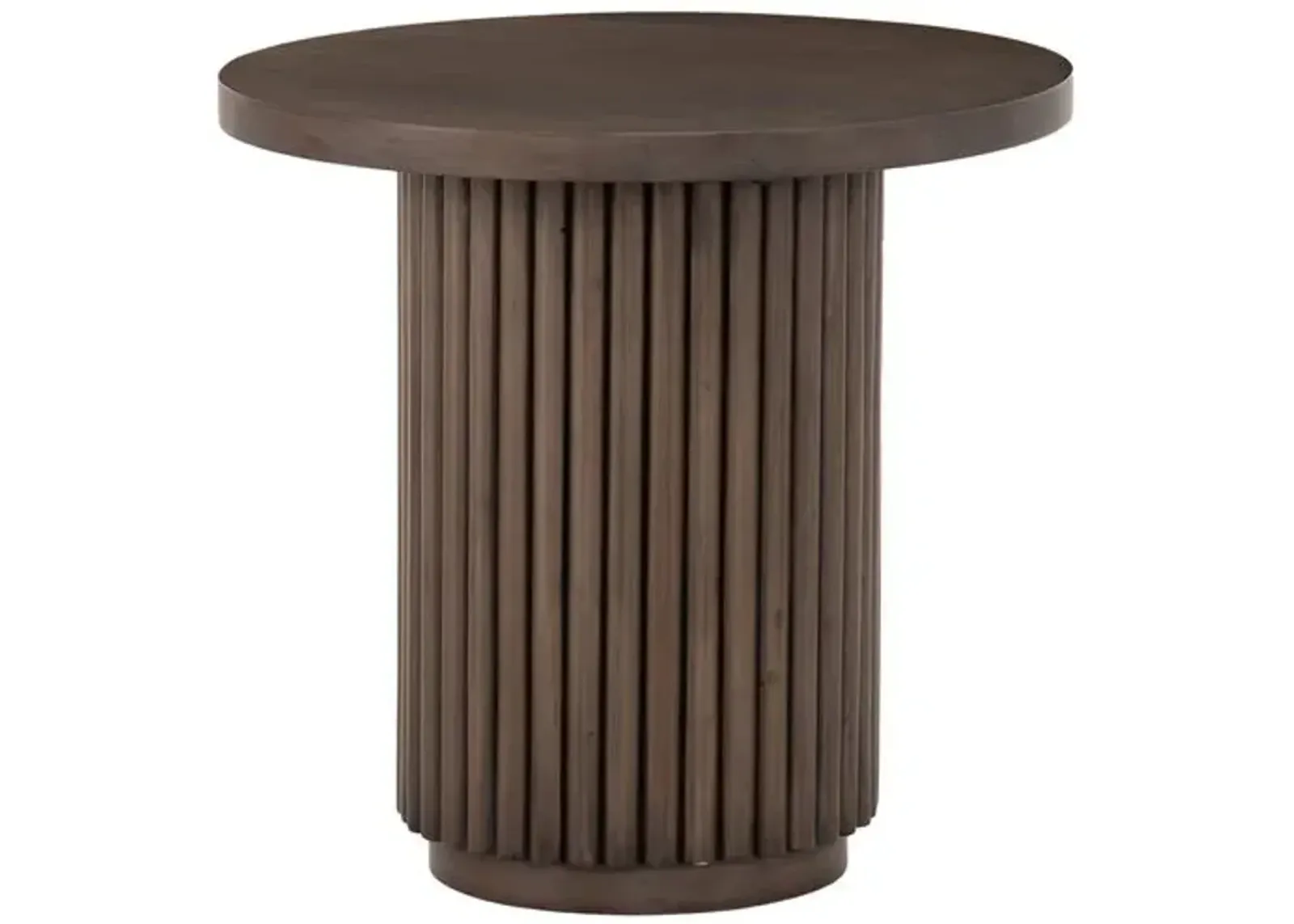 Seville Fluted End Table - Reclaimed Ashen Brown