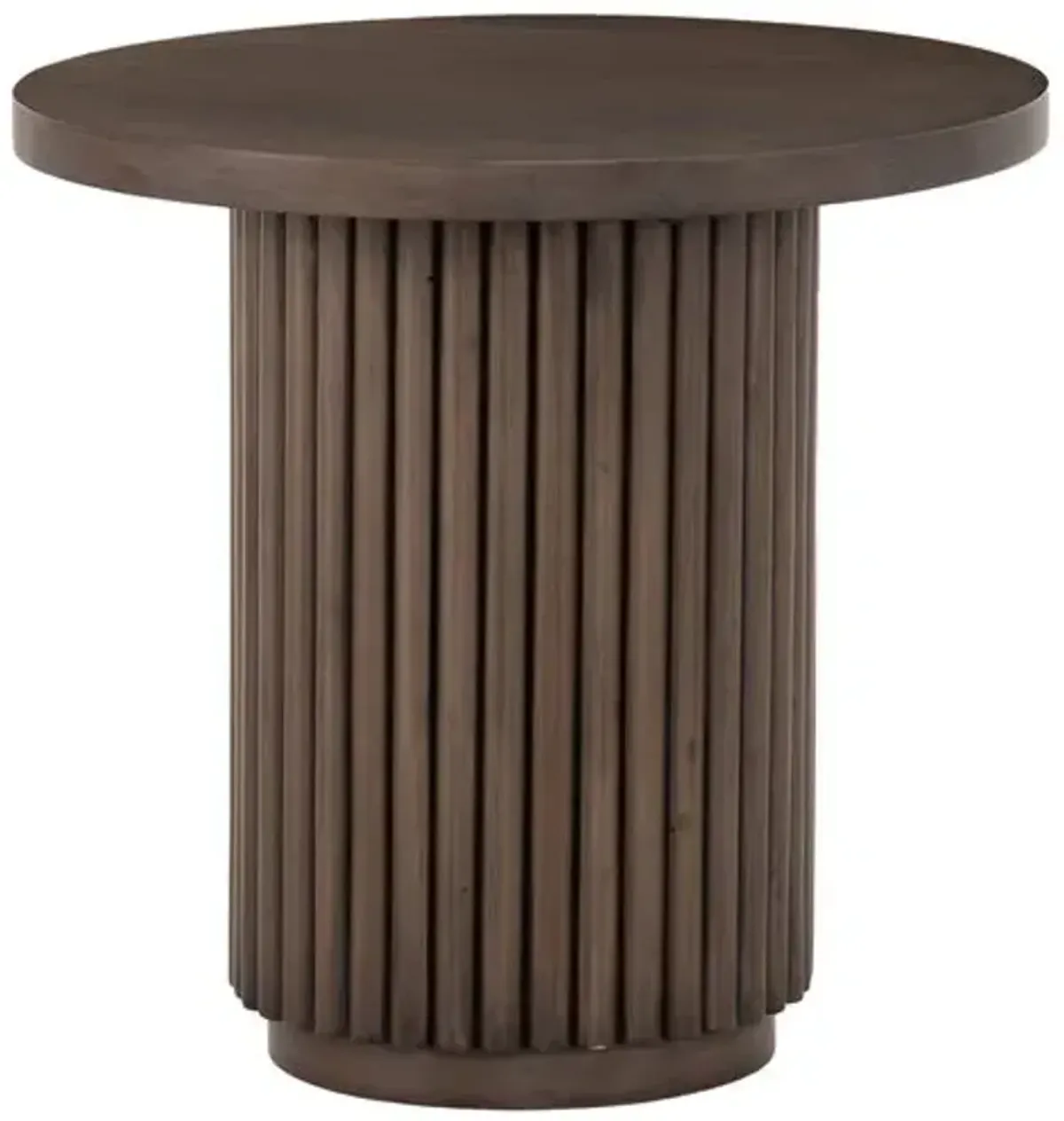 Seville Fluted End Table - Reclaimed Ashen Brown