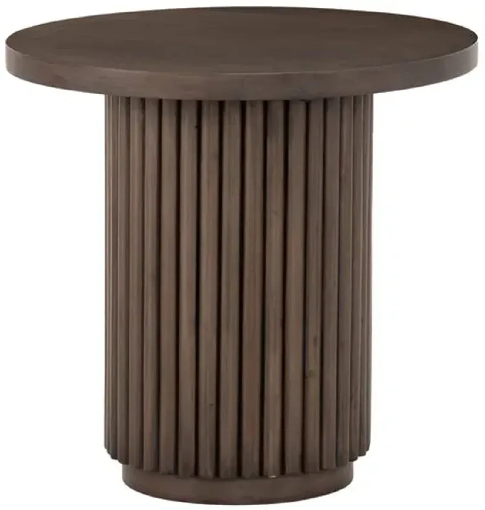 Seville Fluted End Table - Reclaimed Ashen Brown