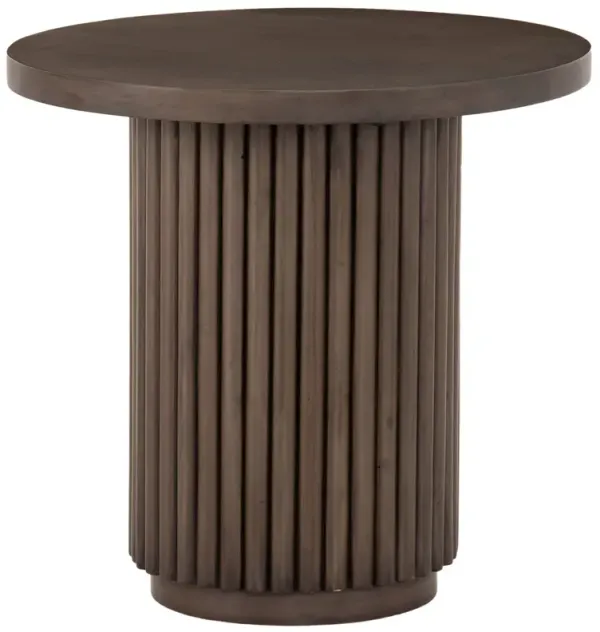 Judson Fluted End Table, Reclaimed Ashen Brown