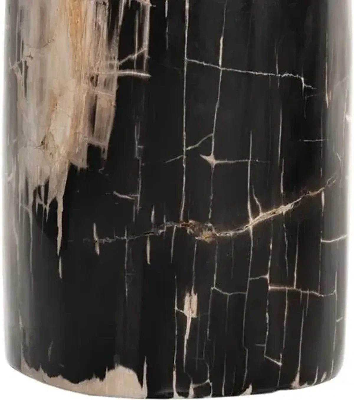 Moscow End Table - Dark Petrified Wood - Black