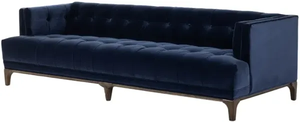 Caledonia 91" Sofa, Navy Velvet