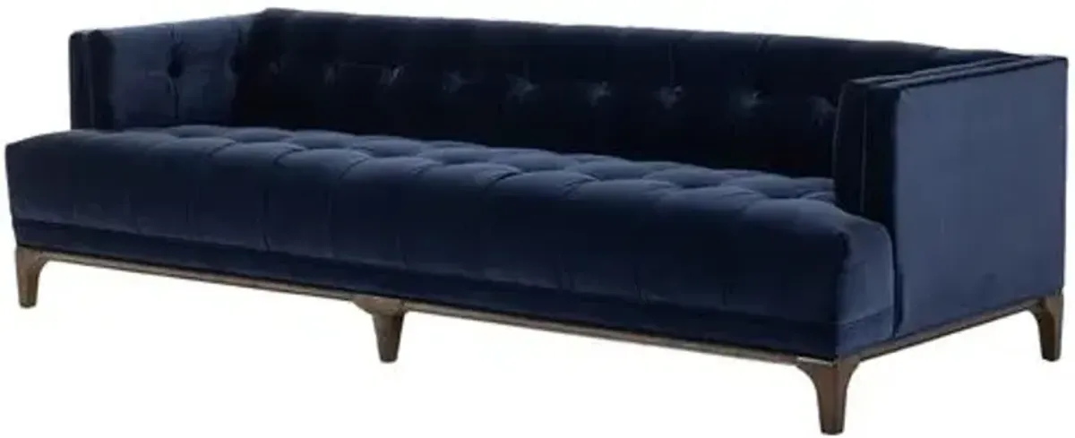 Caledonia 91" Sofa - Navy Velvet