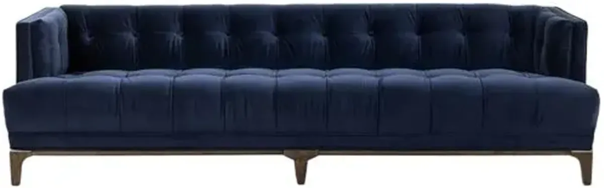 Caledonia 91" Sofa - Navy Velvet