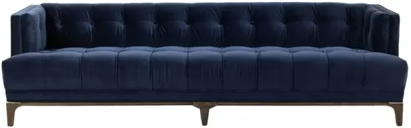 Caledonia 91" Sofa, Navy Velvet