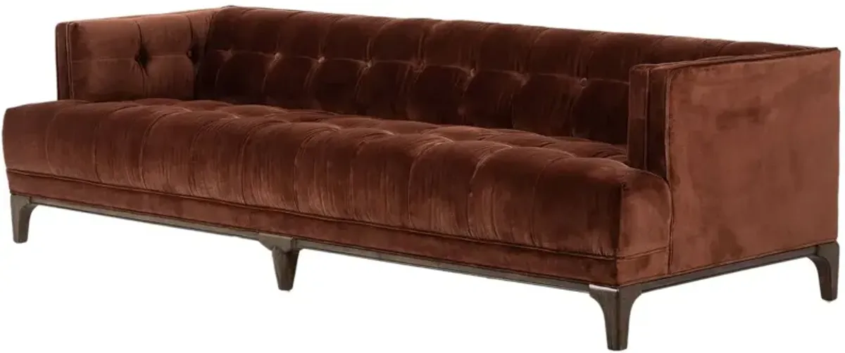 Caledonia 91" Sofa, Auburn Velvet