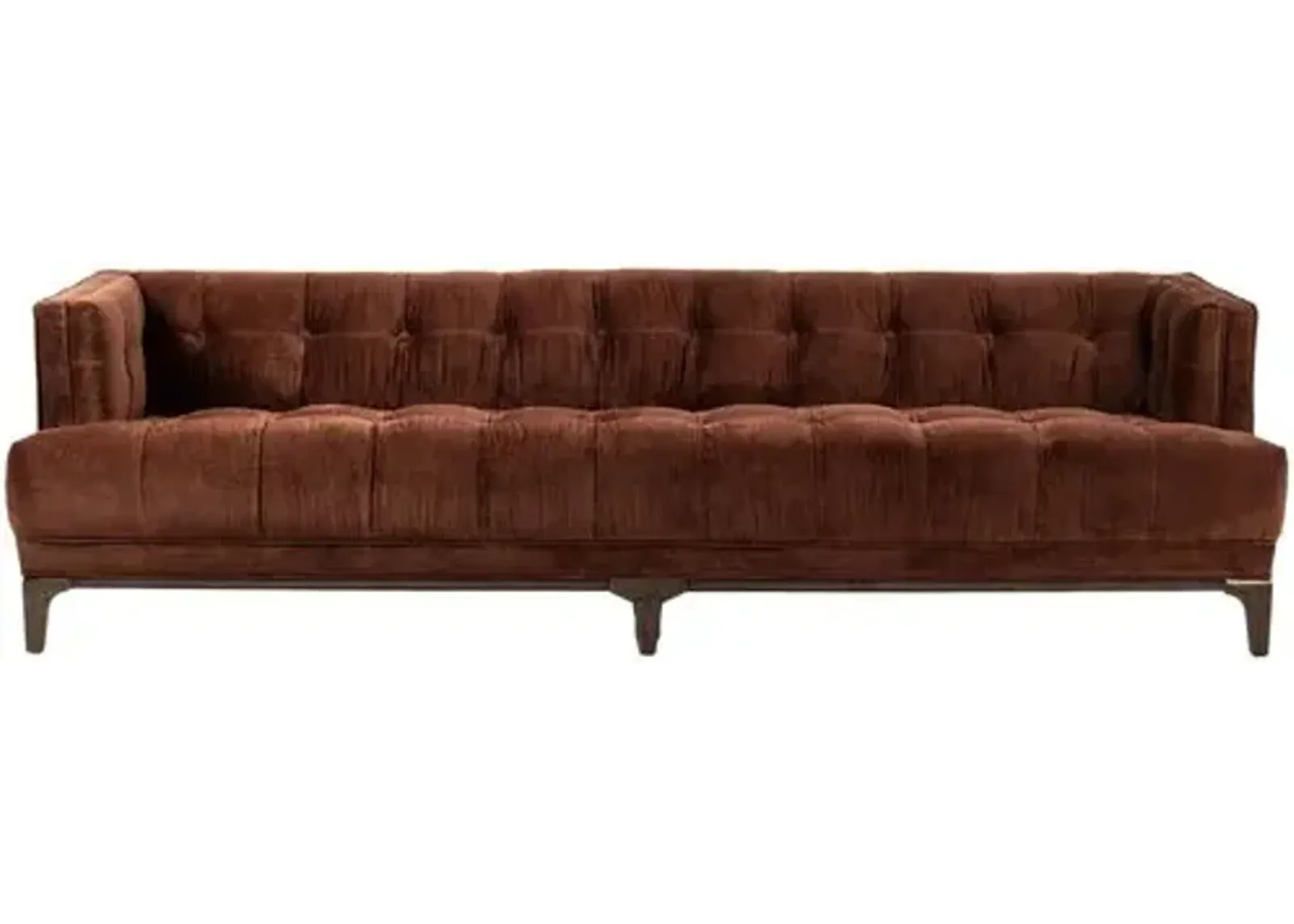 Caledonia 91" Sofa - Auburn Velvet