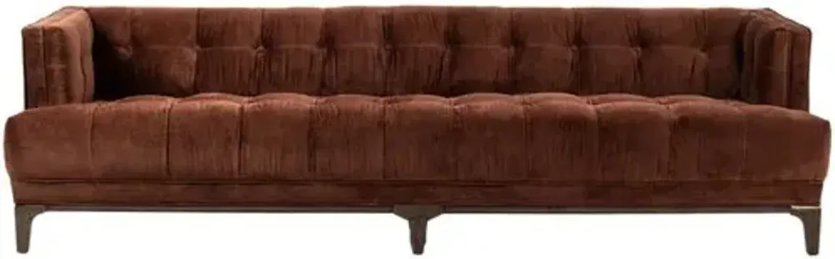 Caledonia 91" Sofa - Auburn Velvet